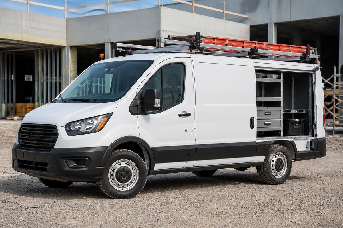 Utilitaire MoveFlex chargé de matériel sur un chantier